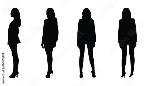 silhouettes of girls