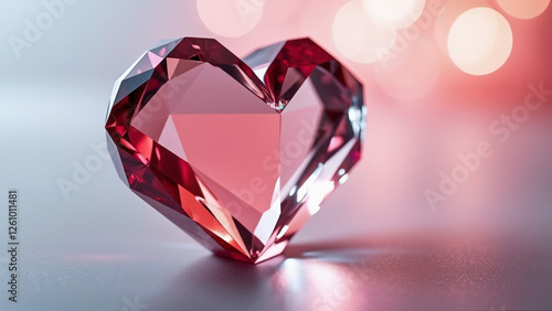 Heart-Shaped Crystal Sculpture