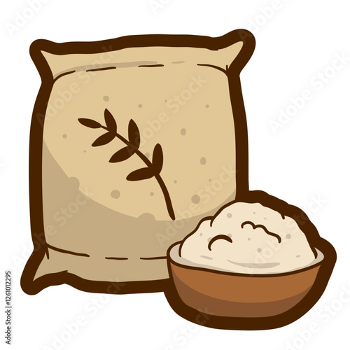 illustration of grain sack