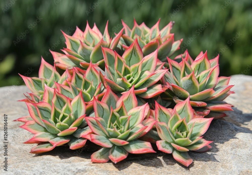 Obraz premium Group Of Colorful Succulents On Stone