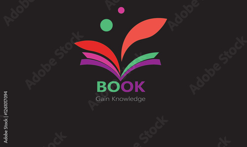 Book logo, modern minimalist logo