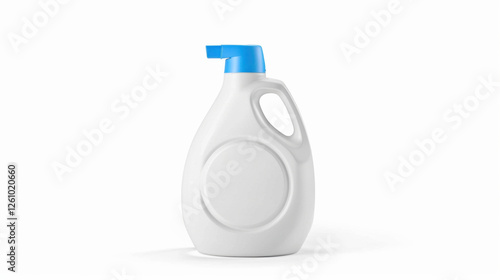 white detergent bottle isolated on white
