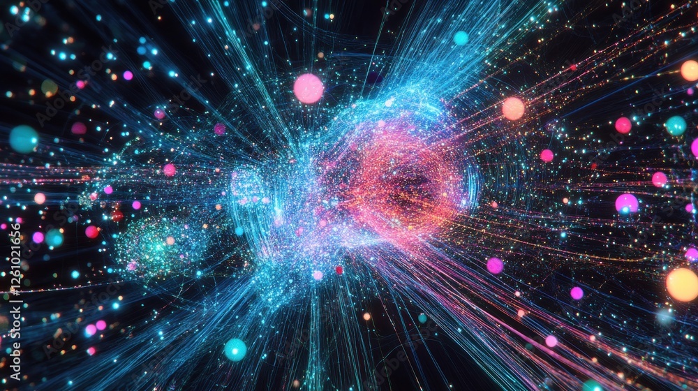 Abstract cosmic energy burst; digital art background Abstract cosmic energy burst; digital art background