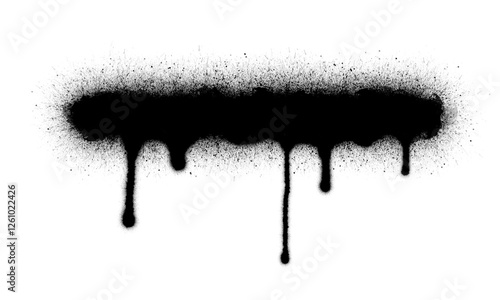Black dripping spraypaint