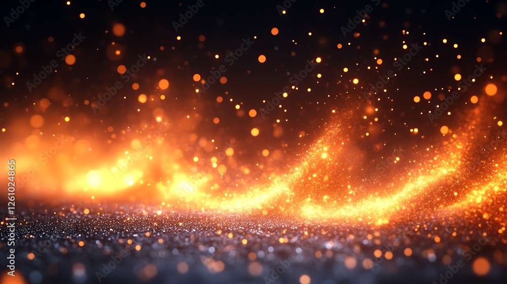Abstract Orange and Black Glittering Background Abstract Orange and Black Glittering Background