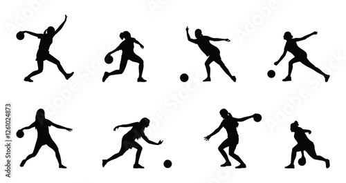 Female bowling silhouette
