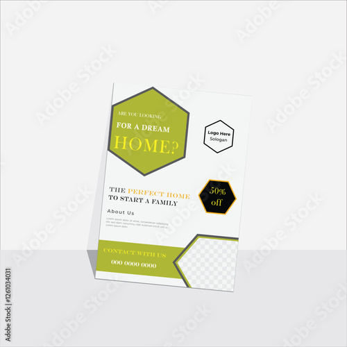 luxury modern vector agriculture restaurant travel architecture business flyer design