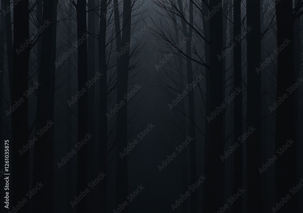 Obraz premium black vectors create forest sharp lines