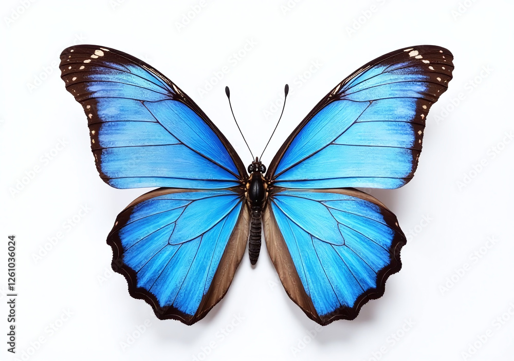 blue butterflies set clean white backdrop isolation blue butterflies set clean white backdrop isolation