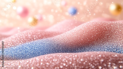 Sparkling Glitter Texture in Pink and Blue Hues