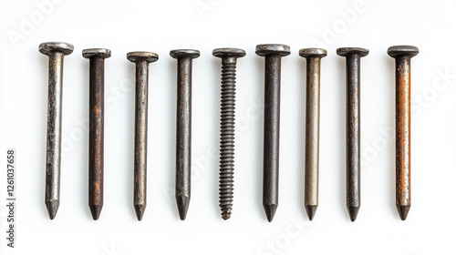 nails isolated on white background