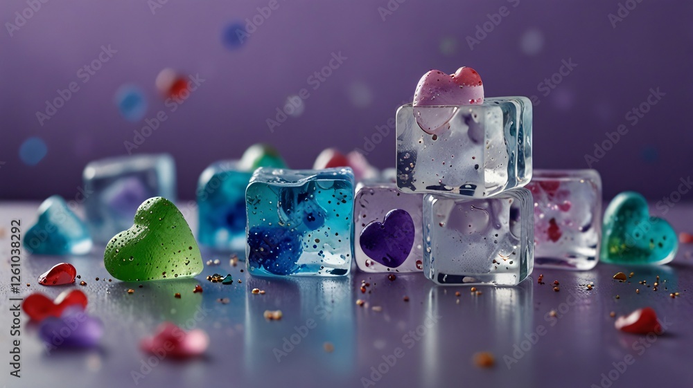 jelly cubes , AI Generated.