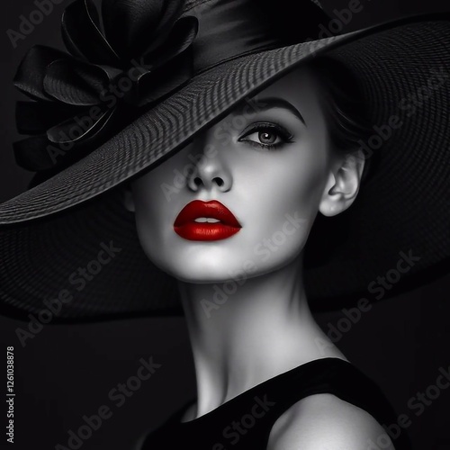 Wallpaper Mural portrait of a woman in a hat Torontodigital.ca