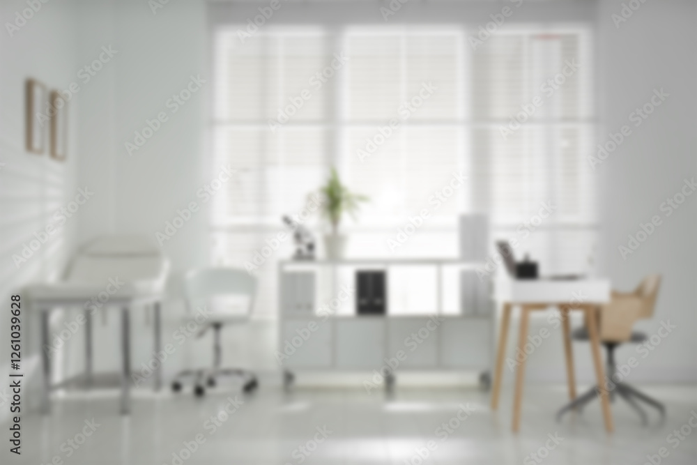 Fototapeta premium Medical office interior, blurred view. Healthcare service