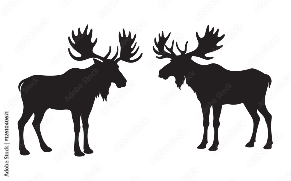 Obraz premium deer silhouette vector