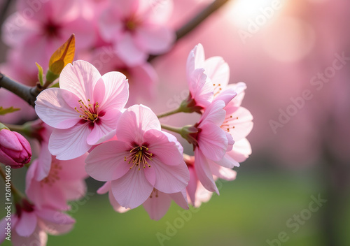 colorful pink blossoms trees symbolize springtime joy love mothers easter celebrations