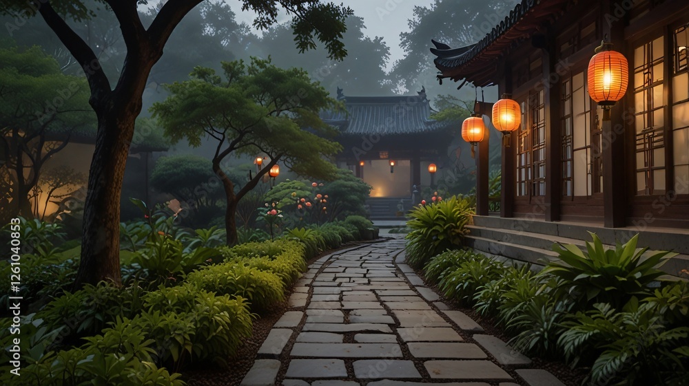 alley in the night , AI Generated.