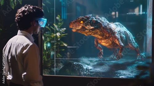 An AR display using lightfield technology to project realistic 3D holographic content into the environment, without the need for special glasses  photo