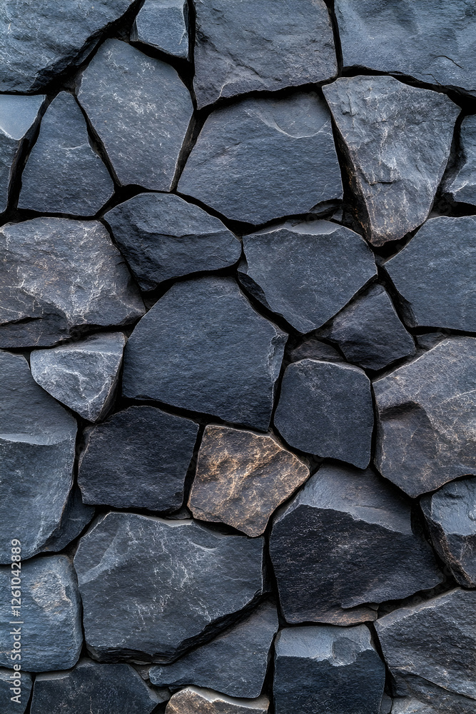 Fototapeta premium Stone wall background, for construction, building. Outdoor setting, nature