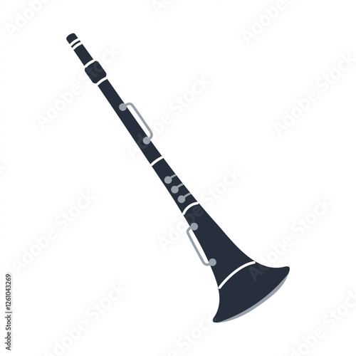 Clarinet resting on a white background ready for a musical performance in a concert setting