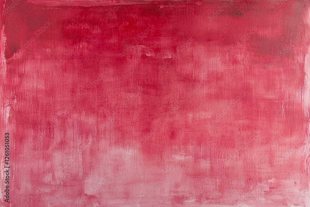 Obraz premium Red acrylic or oil paint creating a gradient effect on white canvas, forming an abstract textured background, perfect for design projects needing a vibrant and artistic touch