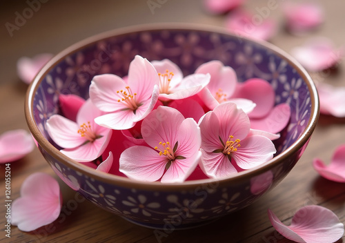 Wallpaper Mural japanese cherry blossom petals often used traditional japanese crafts Torontodigital.ca