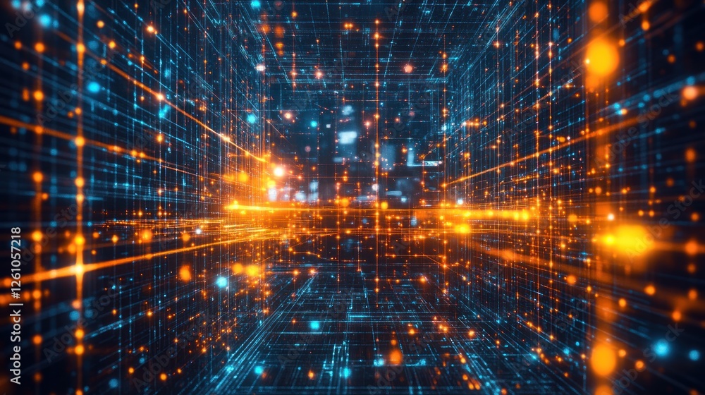 Abstract Digital Network Data Flow Visualization Abstract Digital Network Data Flow Visualization