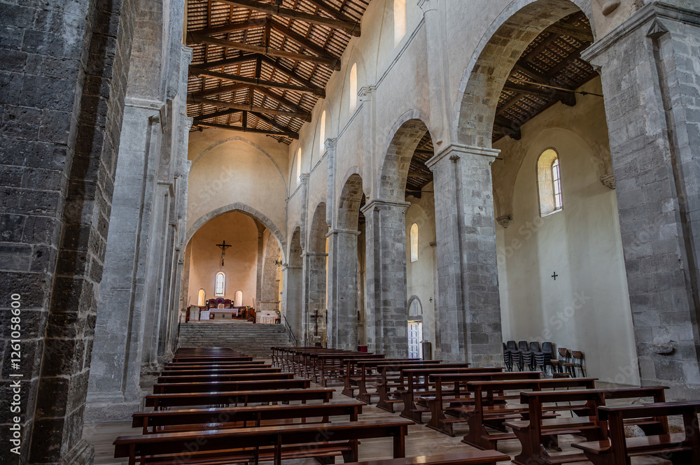 Fototapeta premium Fossacesia, Abruzzo. Abbey of San Giovanni in Venere