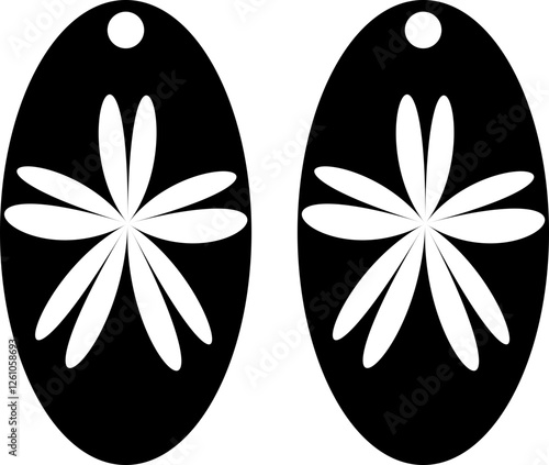 earring with beautiful flower vector file svg earring 