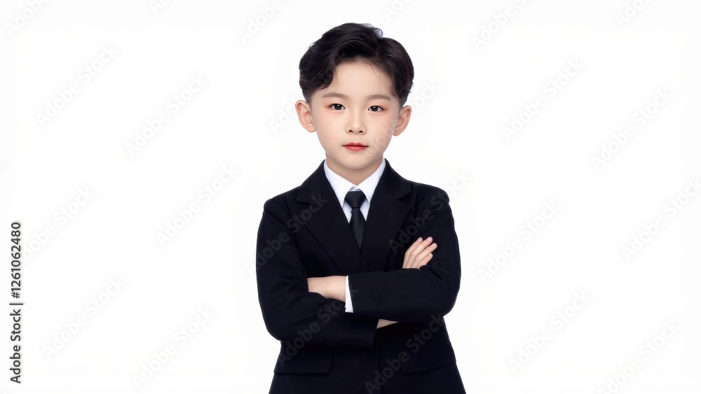 Portrait of a confident young teen in formal suit with copy space Portrait of a confident young teen in formal suit with copy space