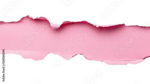 Wallpaper Mural Pink ripped paper creating a transparent empty space for text or design Torontodigital.ca