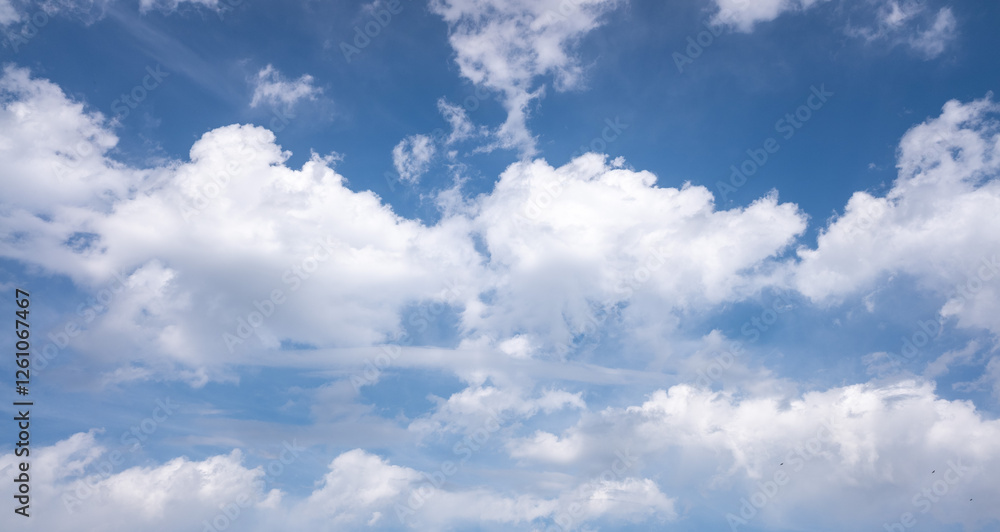 White clouds on blue sky, cloudy sky background. White clouds on blue sky, cloudy sky background.