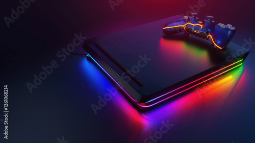 Wallpaper Mural abstract gaming neon background Torontodigital.ca