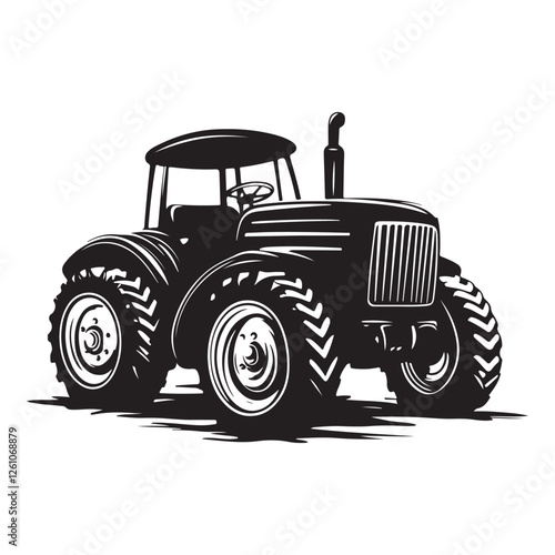 Farming Equipment Illustration – Heavy Machinery Vector