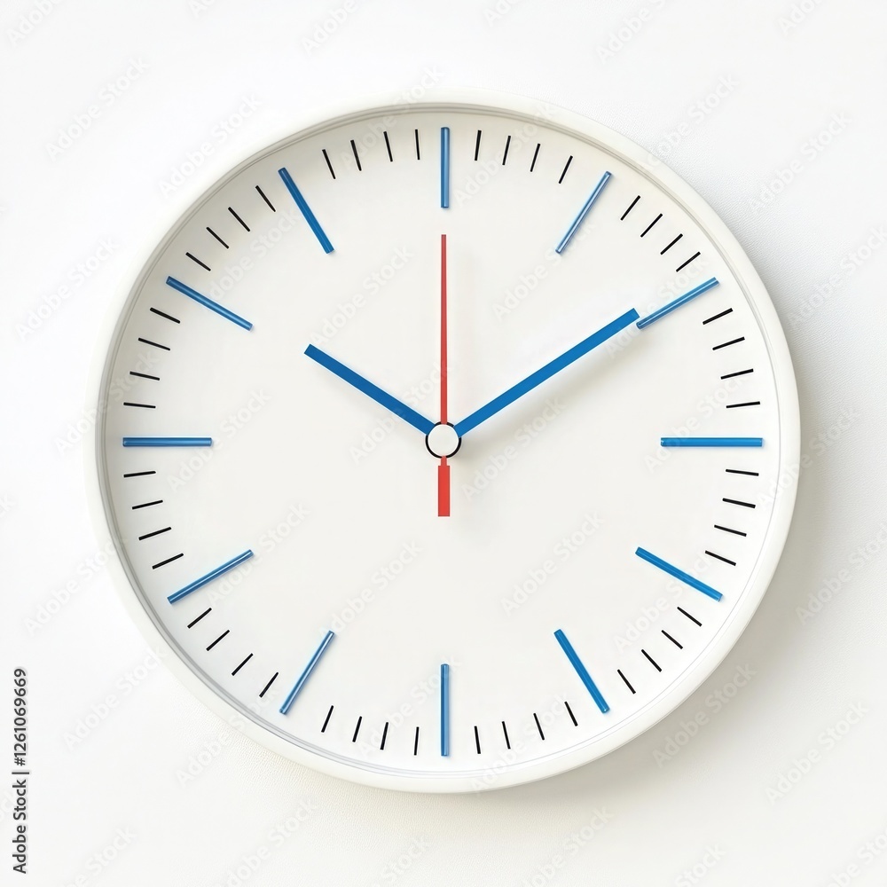 Minimalist Clock with White and Gray Gradient Design Minimalist Clock with White and Gray Gradient Design