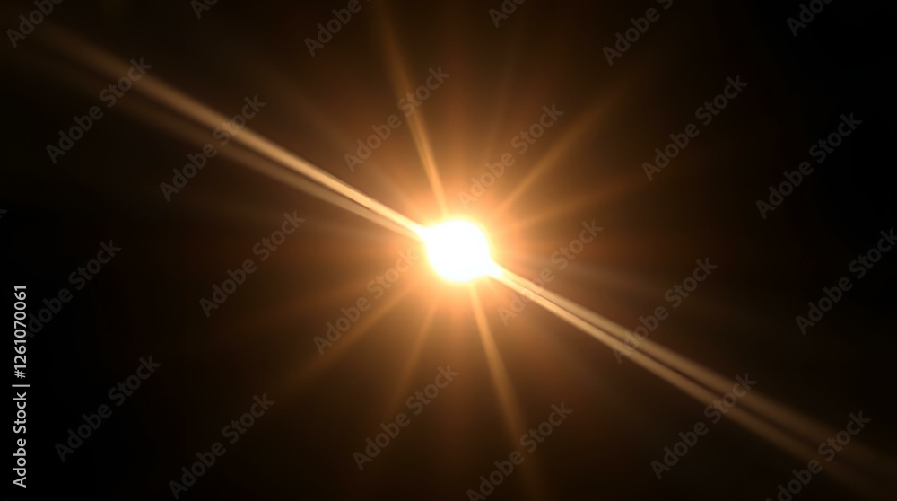 Obraz premium Radiant starburst effect on a deep black background