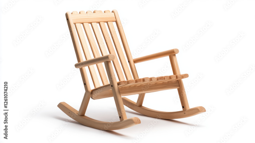 Wood stick inventions, A whimsical rocking chair made from popsicle sticks featuring a curved arm design in high fidelity. Wood stick inventions, A whimsical rocking chair made from popsicle sticks featuring a curved arm design in high fidelity.