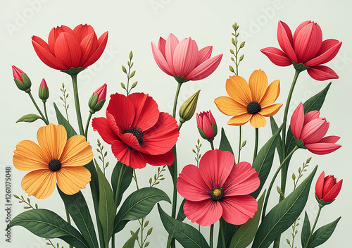 Wallpaper Mural vector floral name germany often used Torontodigital.ca
