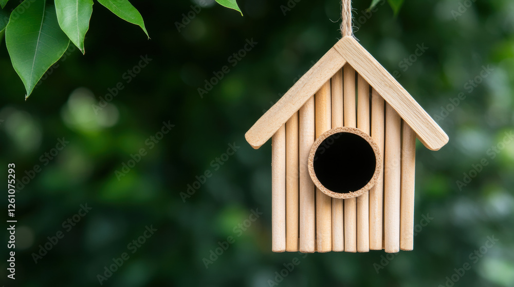 Wood stick inventions, A rustic birdhouse crafted from popsicle sticks, showcasing high fidelity and intricate design details. Wood stick inventions, A rustic birdhouse crafted from popsicle sticks, showcasing high fidelity and intricate design details.