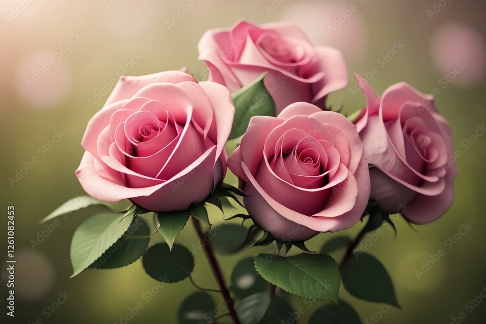 dreamy flowers background, rose flowers bouquet with bokeh light dreamy flowers background, rose flowers bouquet with bokeh light