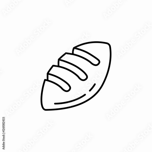 bread loaf icon sign vector