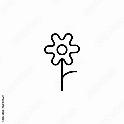 flower plant icon sign vector