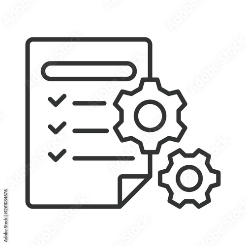 Testing icon in line design. Testing, quality, assurance, bug, software, check, evaluation on white background vector. Testing icon in line design editable stroke icon
