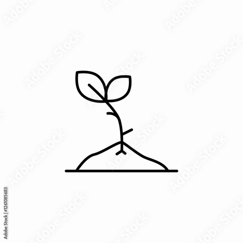 plant soil care icon sign vector
