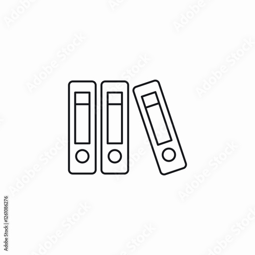 ring binder folders icon sign vector