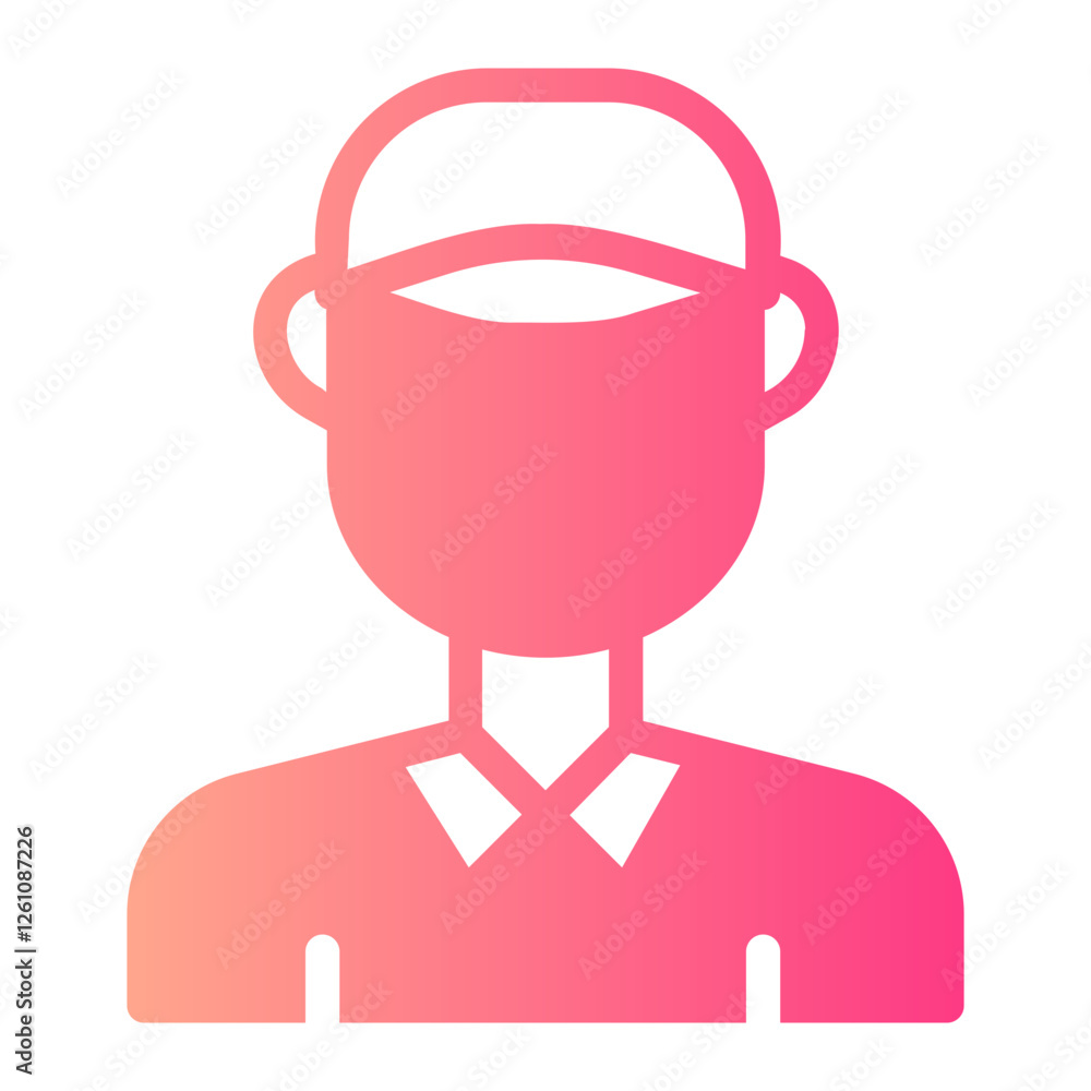 Obraz premium Delivery Boy gradient icon