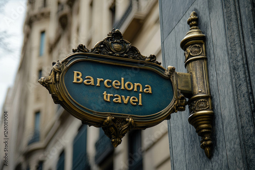 Barcelona Travel Text Typog...