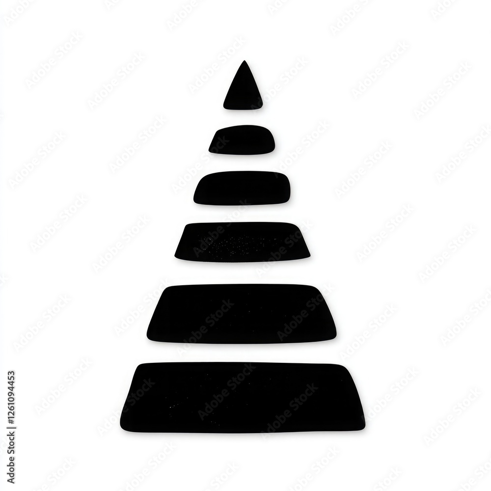 Monochrome Pyramid with Geometric Shapes Monochrome Pyramid with Geometric Shapes
