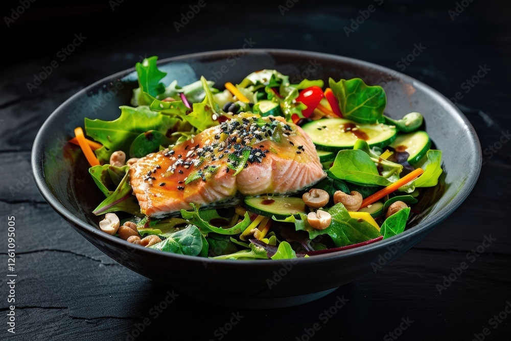 Colorful Salad with Vibrant Greens and Vegetables Colorful Salad with Vibrant Greens and Vegetables