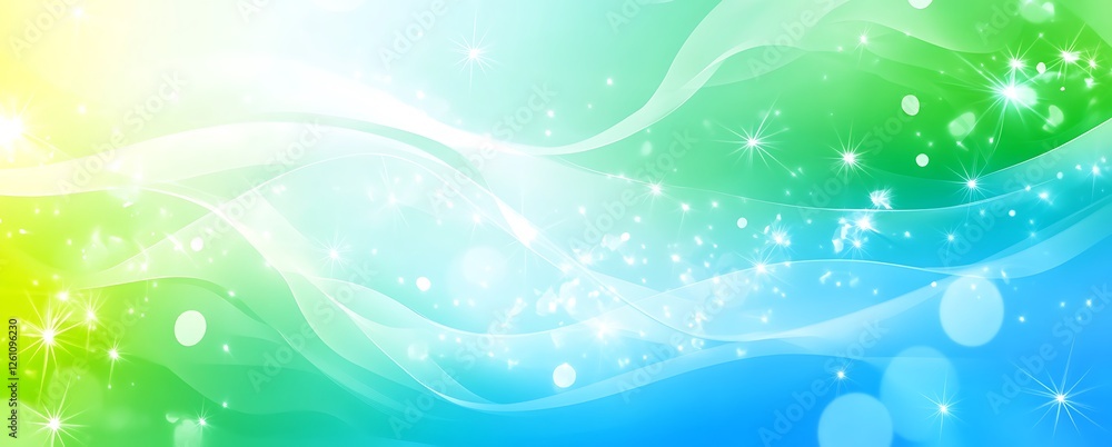 Glowing Light Waves & Stars – Blue & Green Gradient Abstract Background Glowing Light Waves & Stars – Blue & Green Gradient Abstract Background